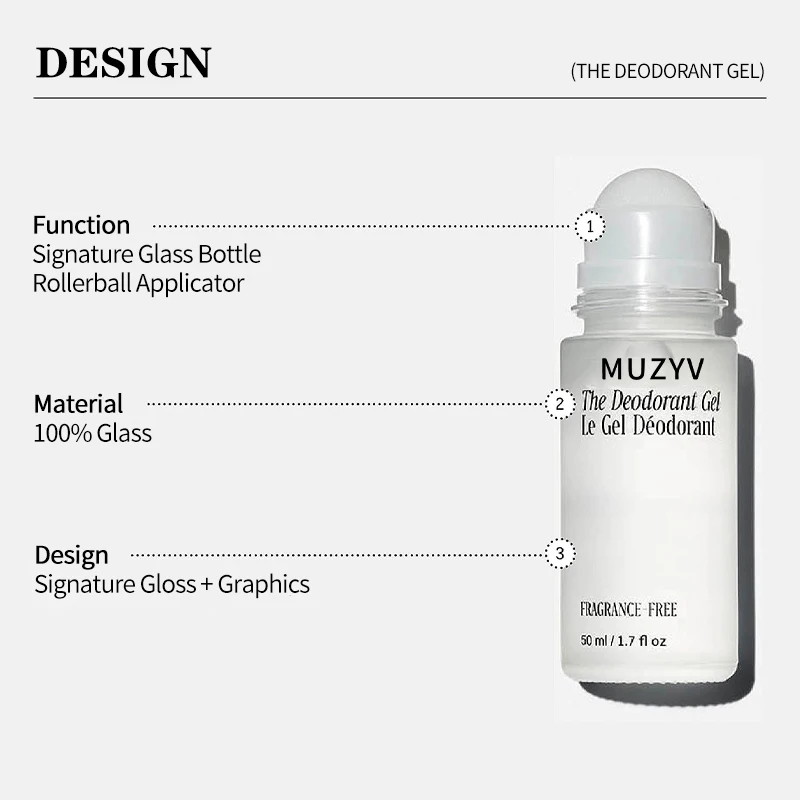 Private label natural aha niacinamide fragrance free whitening underarm armpit body antiperspirant deodorant gel stick