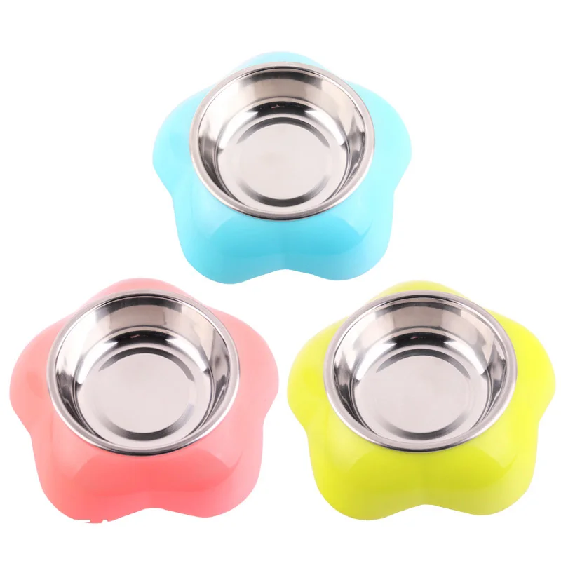 Stainless Cat Bowls Pet Steel Bowl Set Food Water Bowl for Dogs and Cats Anti-skid Cats Supplies