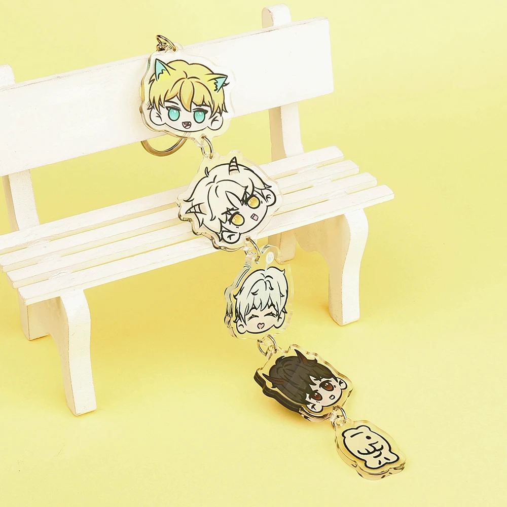 Custom Acrylic Keychain Pendant Personalized Acrylic Charm Epoxy Holographic Gaming Gift Key Chains