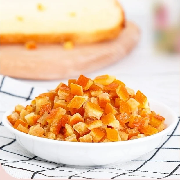Заполненные сертификаты закуска сушеный куб апельсиновой корки для фруктов