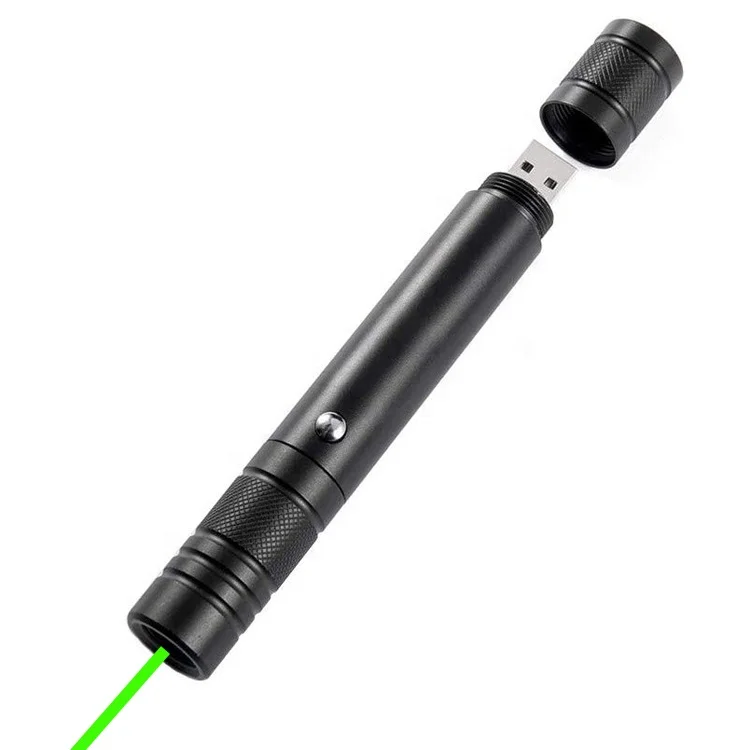 All in One Lazer Pattern Caps Flashlight High Power 532NM Green USB Rechargeable Laser Pointer