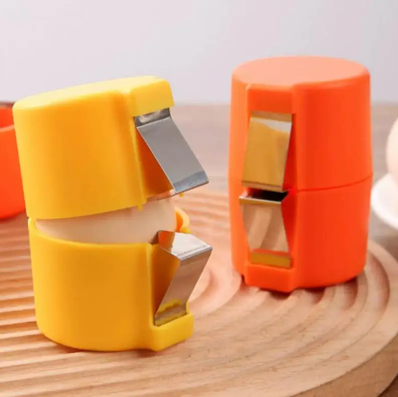 Plastic Manual Raw Egg Opener Shell Remover Breaker Egg Shell Cracker Tool Yolk Separator Peeler for Kitchen Gadgets