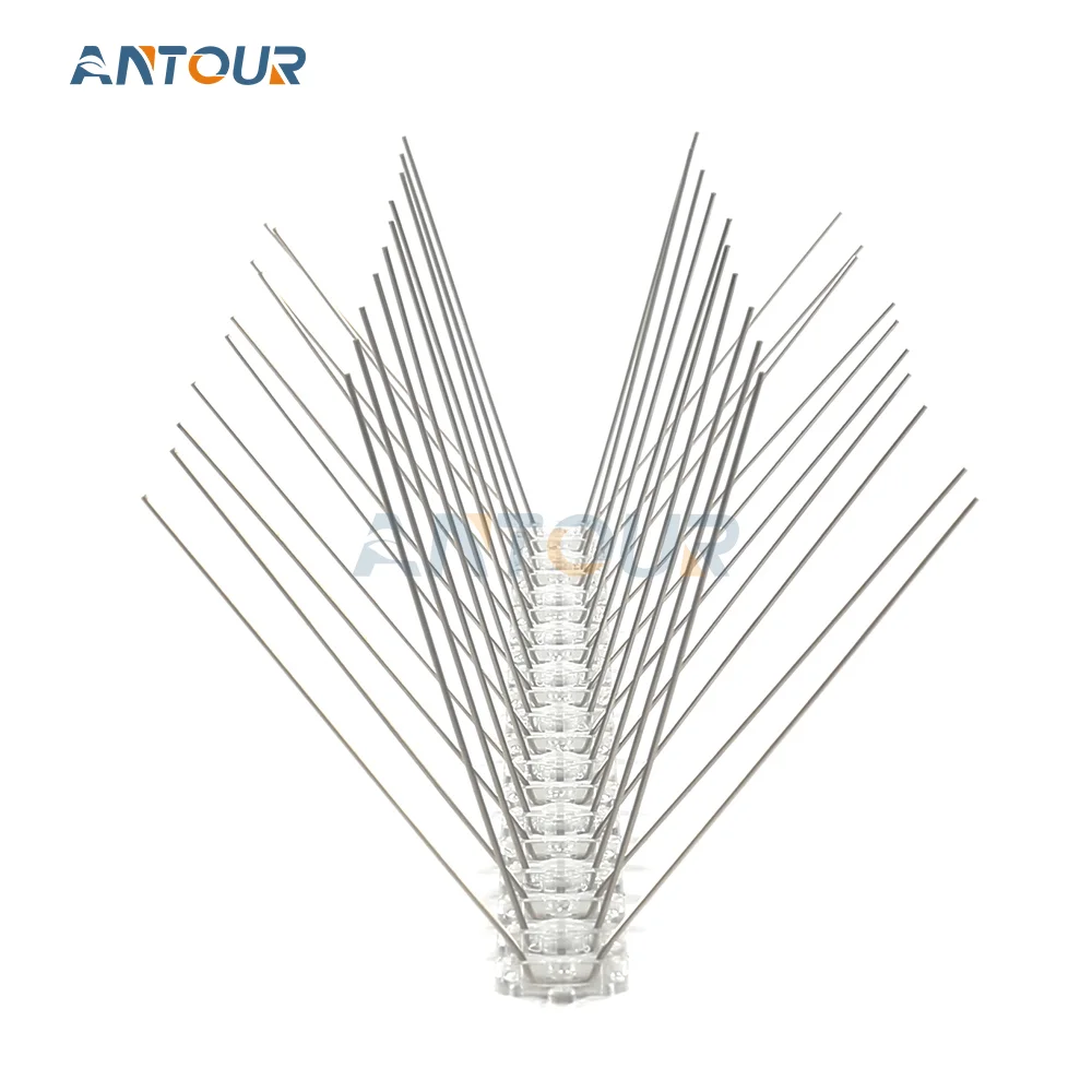 Bird Spikes Pigeon Spike Transparent Stainless Steel Anti Bird 20 Spikes for Animal Control Use Color Box Packing Hot Sales 13cm