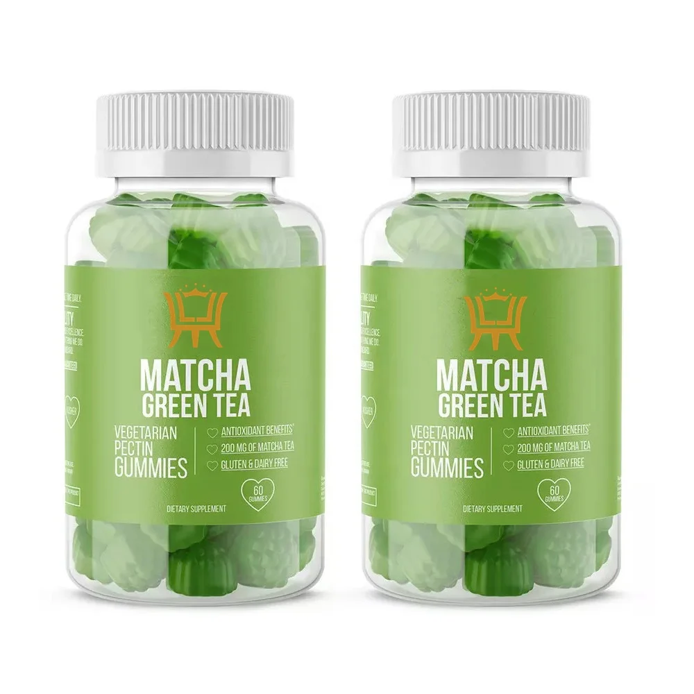 Customized Label Matcha green tea extract gummies vitamins and EGCG energy gummy For weight loss With Wholesale