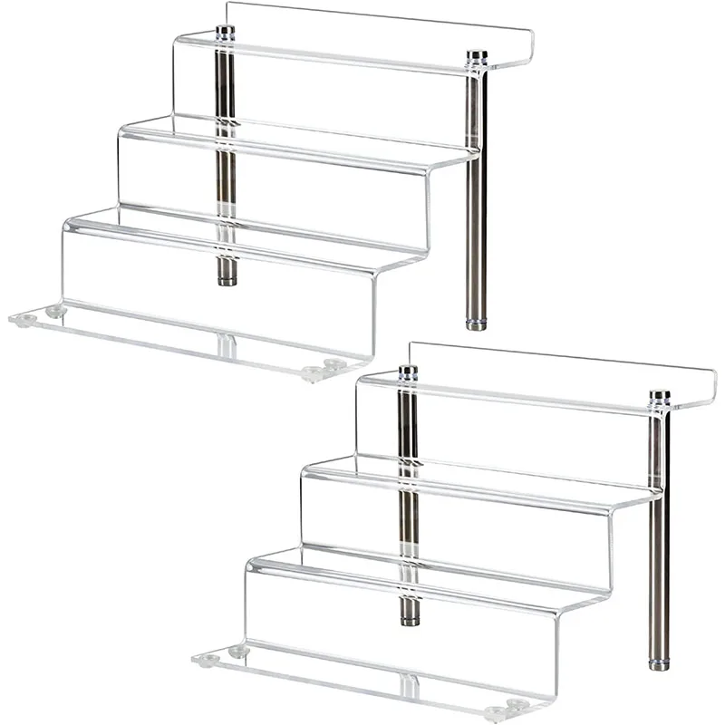 Clear Acrylic 4-Step Display Risers Shelf for Pops Figures Display Stand for Display Or Collection