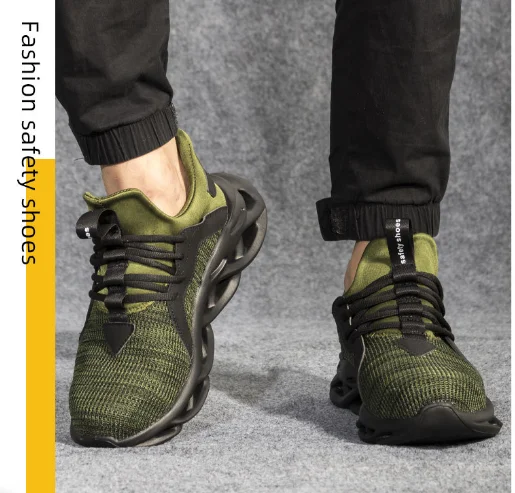 soft and comfortable light weight anti smashing and stabbing stand and steel head safty shoes anti piercing and spark proof