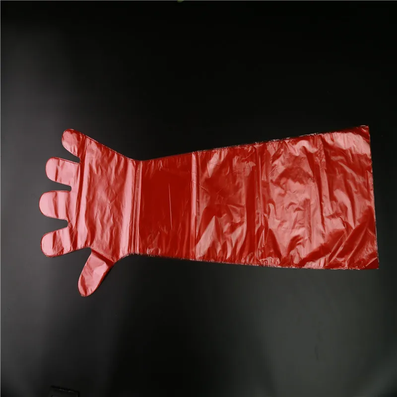 PE Disposable long sleeve glove one time use Plastic VET Long Glove