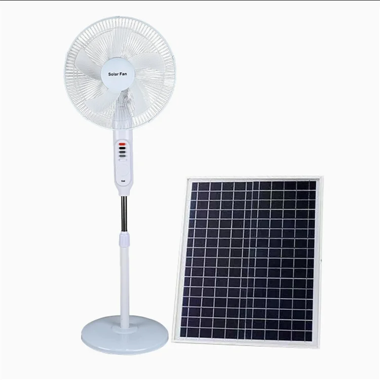 Electric Solar Indoor Usb Ac-Dc Personal Power Home Cheap Powered Solar Standing Fan with Remote Control