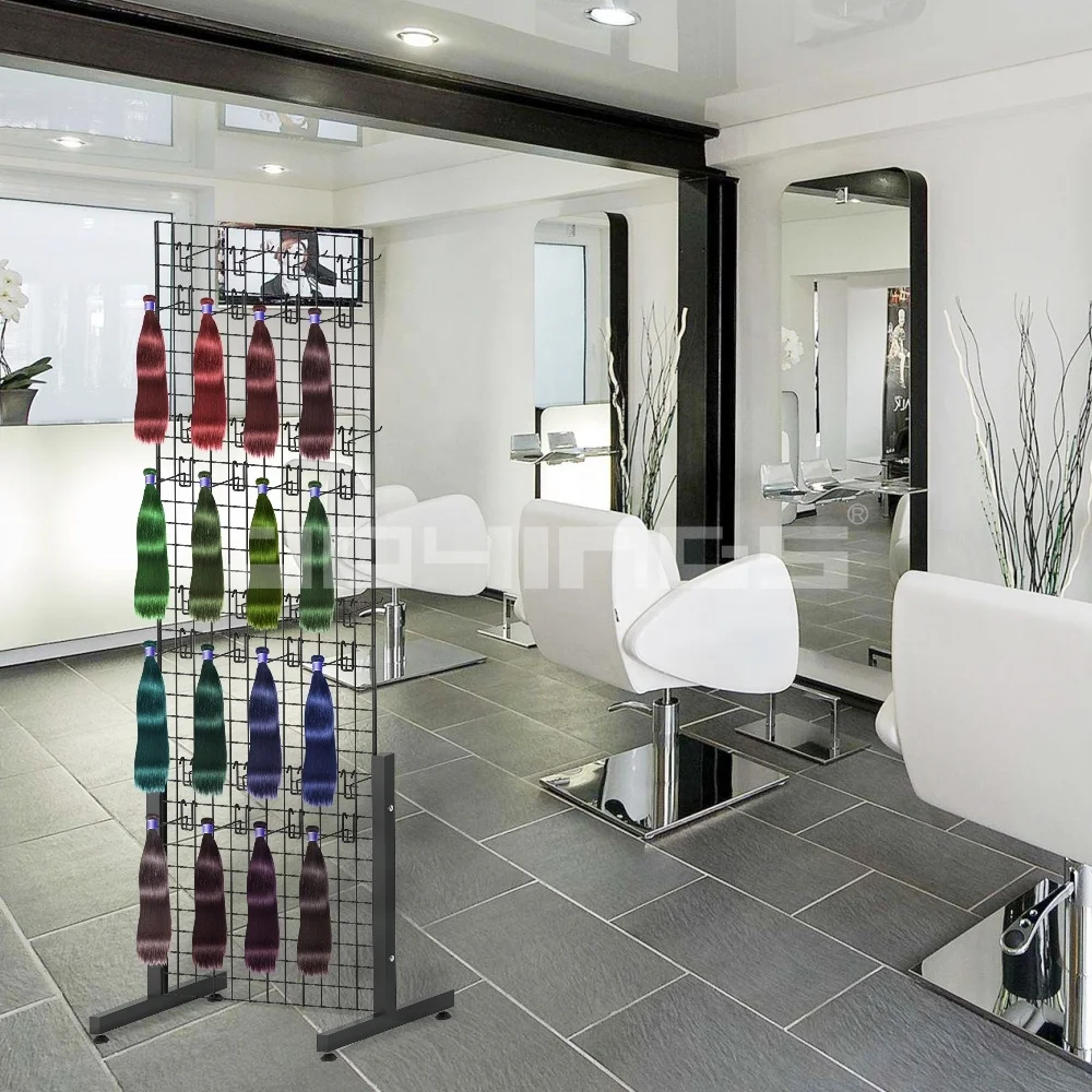 Gridwall Panel Display Stand Heavy Movable Floor Standing Grid Wall Panels Retail Display Rack