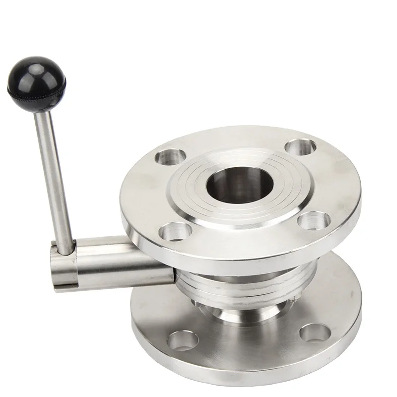 Stainless Steel 316 Food Grade  Flanged Sanitary Butterfly Valve