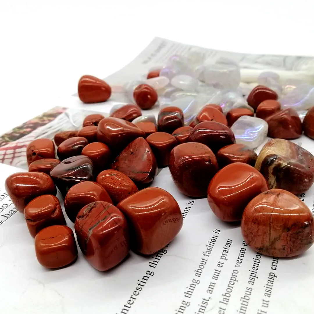 Wholesale high quality natural red jasper cube tumbled stones healing crystal crafts for feng shui decoration