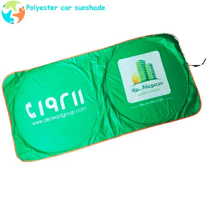 Best quality silver polyester car front sunshade  car parking windshield sunshade for car