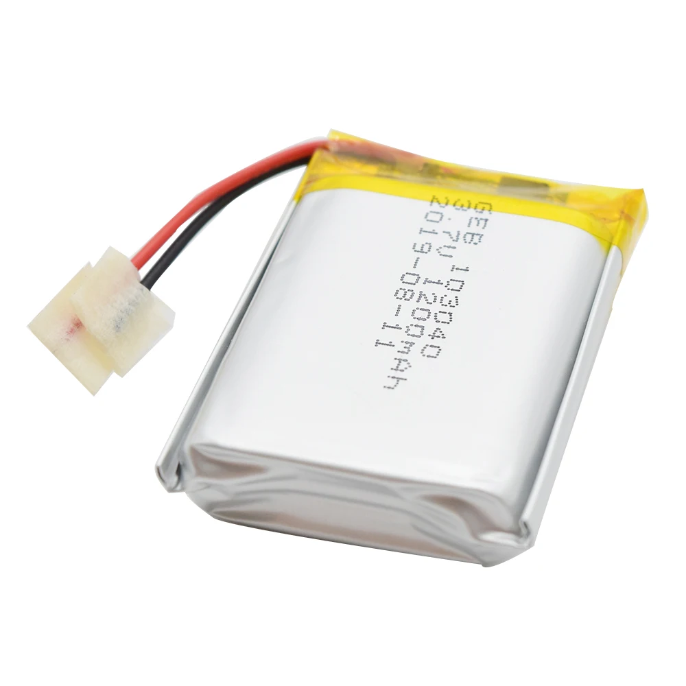Customize Ultra-thin lithium 063450 603450 503759 103040 3.7v 7.4v 1200mah rechargeable polymer li ion battery