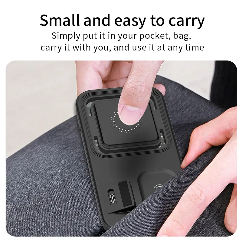 For Iphone 14 13 12 For iWatch 3 in 1 15W Desktop Fast Charge Remove Home Office Universal Portable Qi Fast Wireless Charger