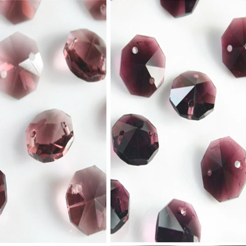 Honor of Crystal 14mm Transparent Crystal Chandelier Beads Prism Diamond Cut Chandelier Crystal Octagon Beads Accessories