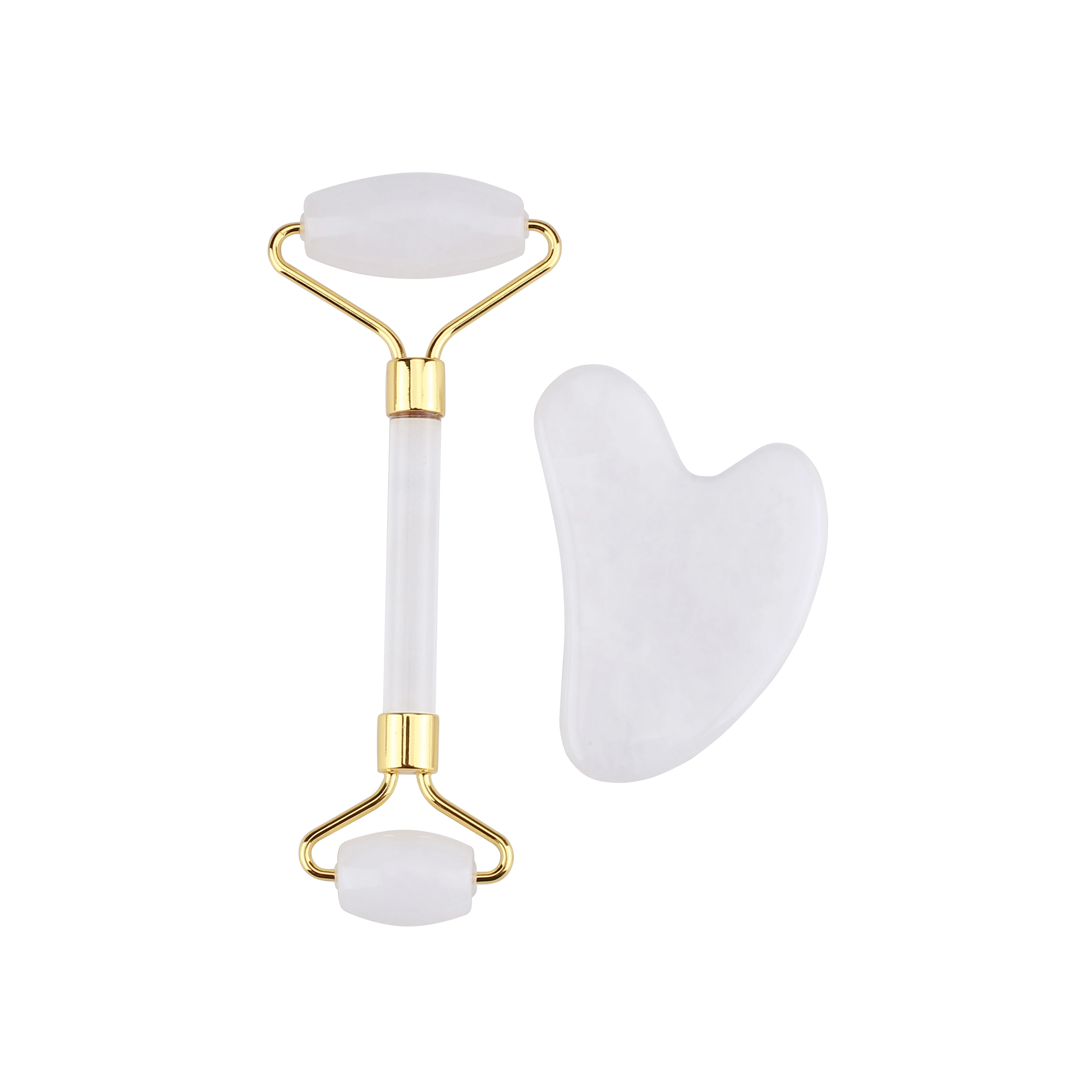 Rosy Finch Amethyst Skin Care Kit Gua Sha Massage Tool Jade Stone Roller Face Crystal Crafts Relaxing Wrinkled Decorative