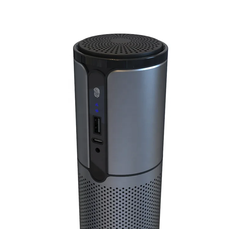 2021 Smart Car Air Purifier HEPA Filter Air Quality Monitor H13 Portable Home Freshener Clean Air