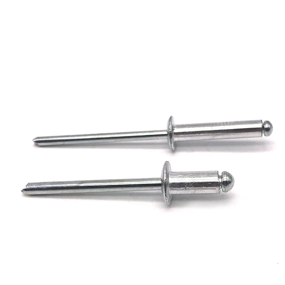 Blind Rivet DIN7337 3.2x11mm Aluminum Steel Flat Dome Head Blind Pop Rivet