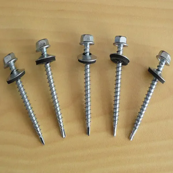 supply hex head self drilling screw with EPDM washer
