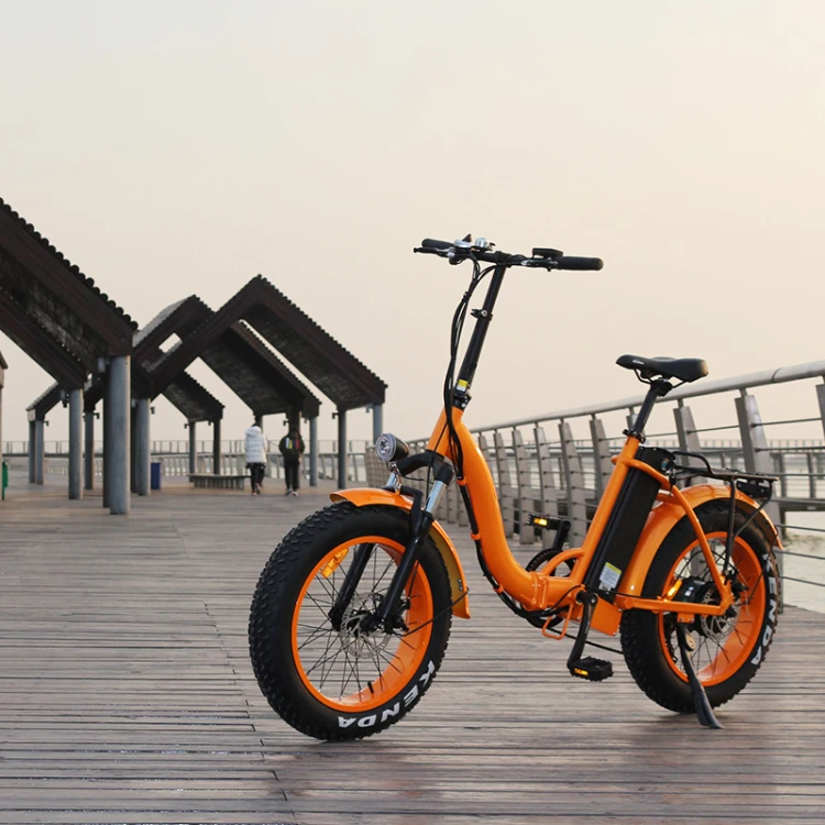snow folding electric bicycle rear hub motor folded e bike 20inch 7 speed fat type electric bike china
