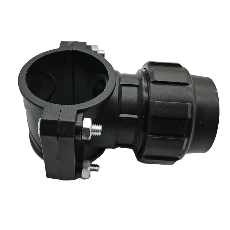 High Quality PE Pipe Compression Fittings Quick Connector Clamp Saddle Factory Fast Delivery