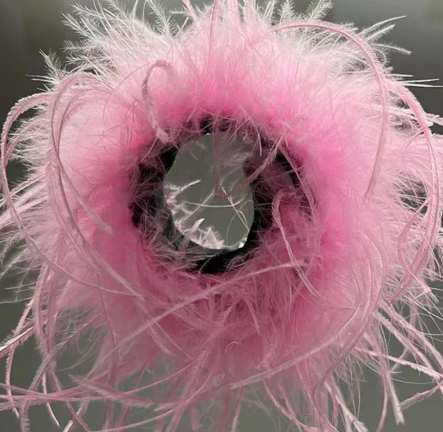Уникальный дизайн украшения страуса Марабу перо браслет