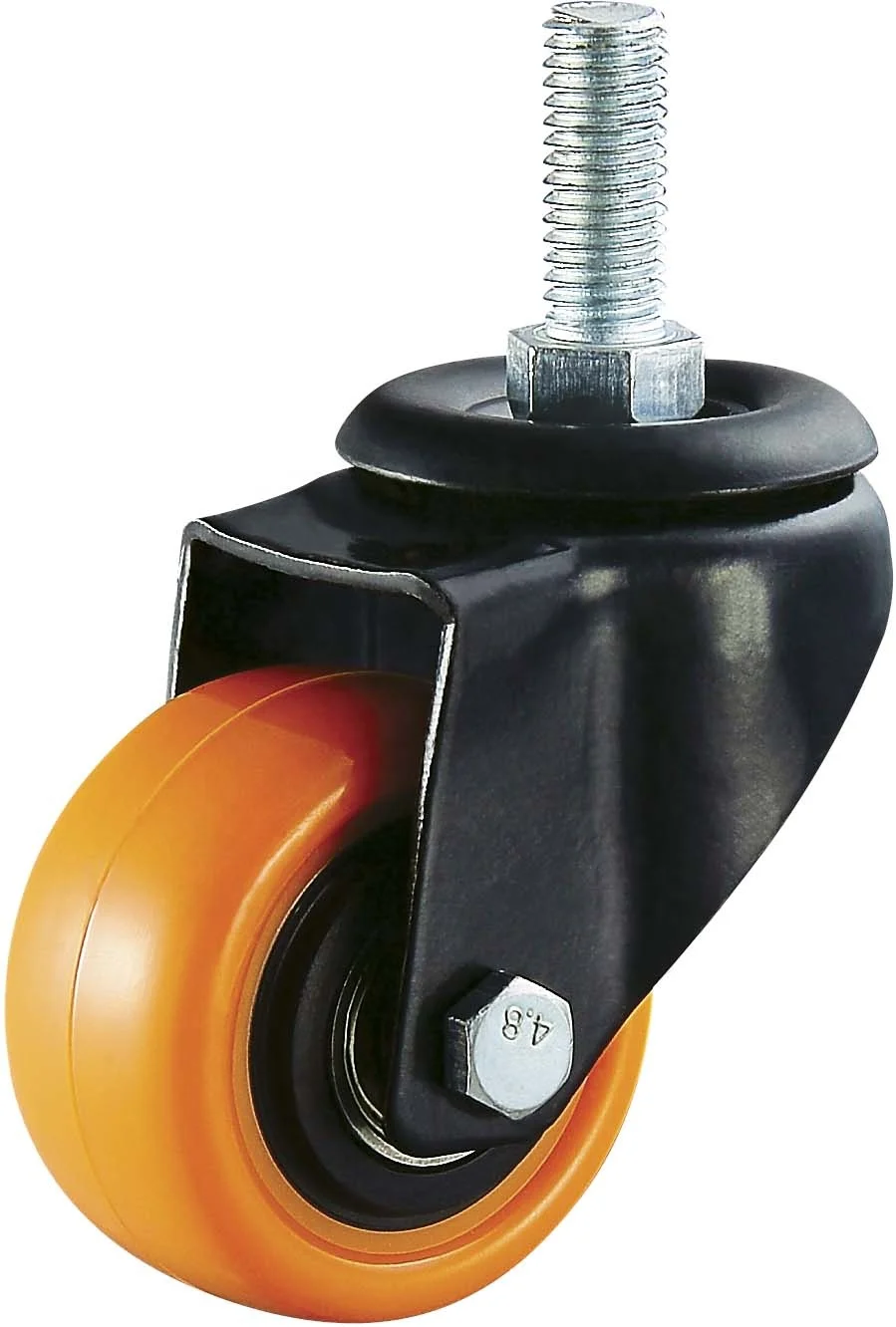 1,5 дюймов 38 мм Фиксатор сверхпрочный черный офисный стул поворотный полиуретановый ПВХ резиновый колесик