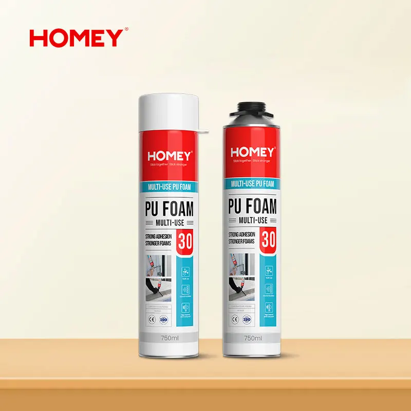 Homey General purpose 750 ML PU foam polyurethane foam adhesive espuma de poliuretano