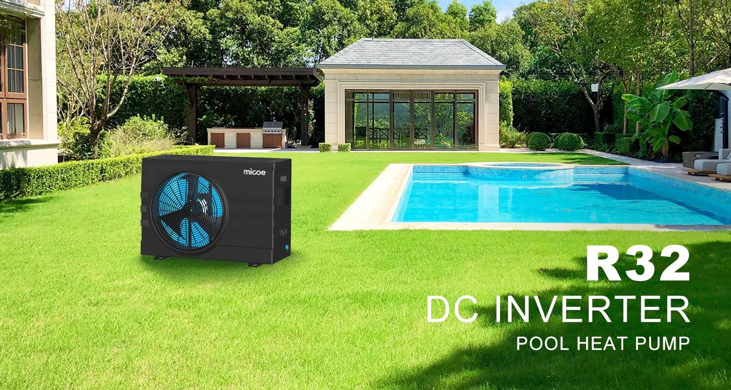 Micoe OEM A+++ R32 DC Inverter Pool Heat Pump High Efficiency for House Pool Use Commercial