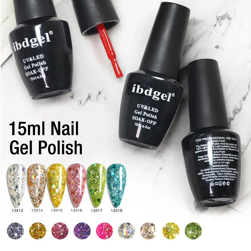 2023 New IBDGEL Sharp Flash Gel Glitter Nail Gel Polish UV&LED OEM Private Label Nail Polish Supplier Wholesaler