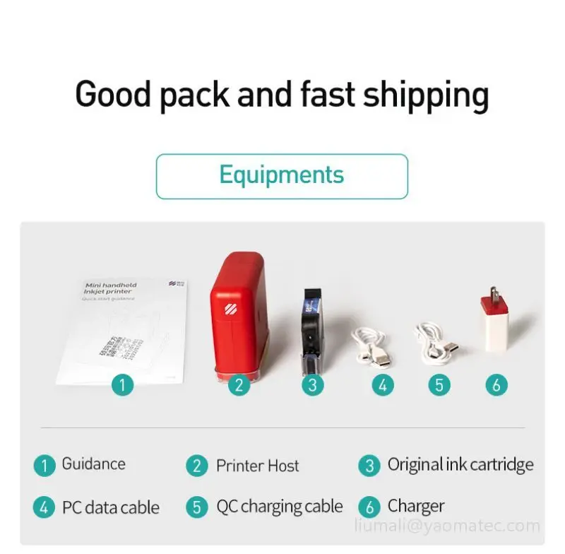  Dropshipping Mini Pocket Handheld Inkjet Printer for food bag Date Bar Code Text QR Tattoo portable inkjet
