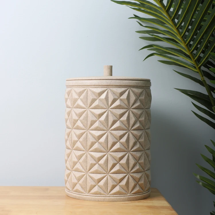 
Graceful pattern embossed hotel decorative moden toothbrush holder 6 pieces ceramic luxury bathroom set 