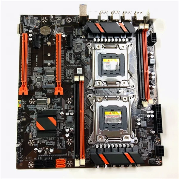  X79 материнская плата с двойным процессором LGA2011 DDR3 4 канала двойной процессор игровая