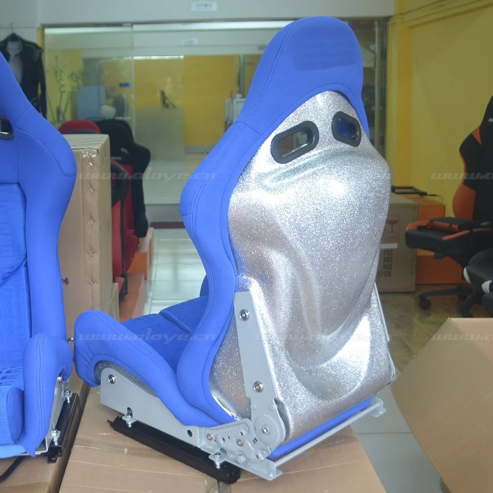 Low Max Silver Resin Safety Adjustable Sport Car Seat