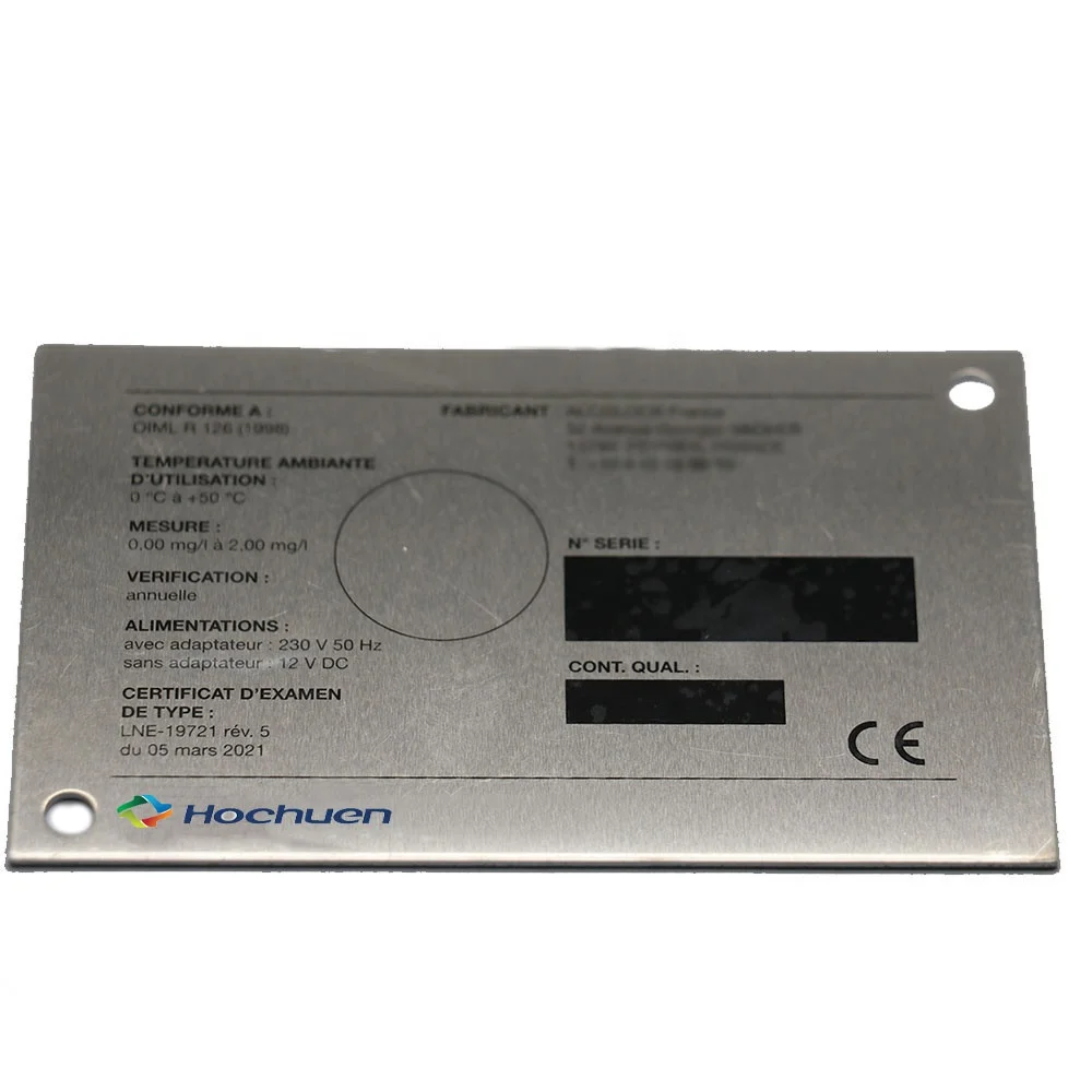 Silk Screen Printing on Aluminum Engraved Label Control Panel Service Tag Metal Plate Nameplates Permanent Metal Sticker Label