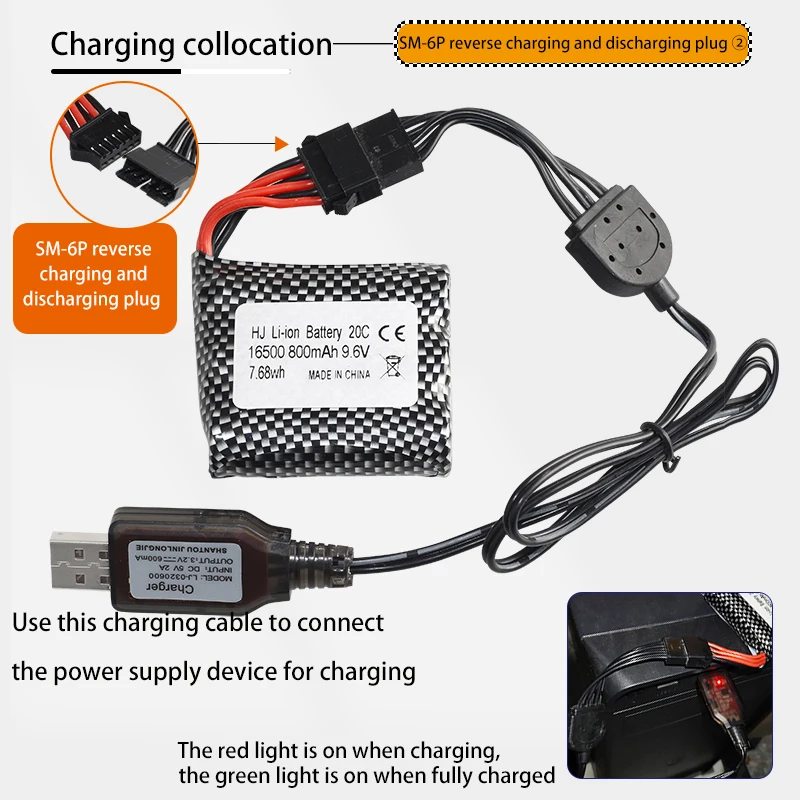 Factory 800mAh 9.6V rechargeable car toy model remote control lithium ion pack battery electric vehicle