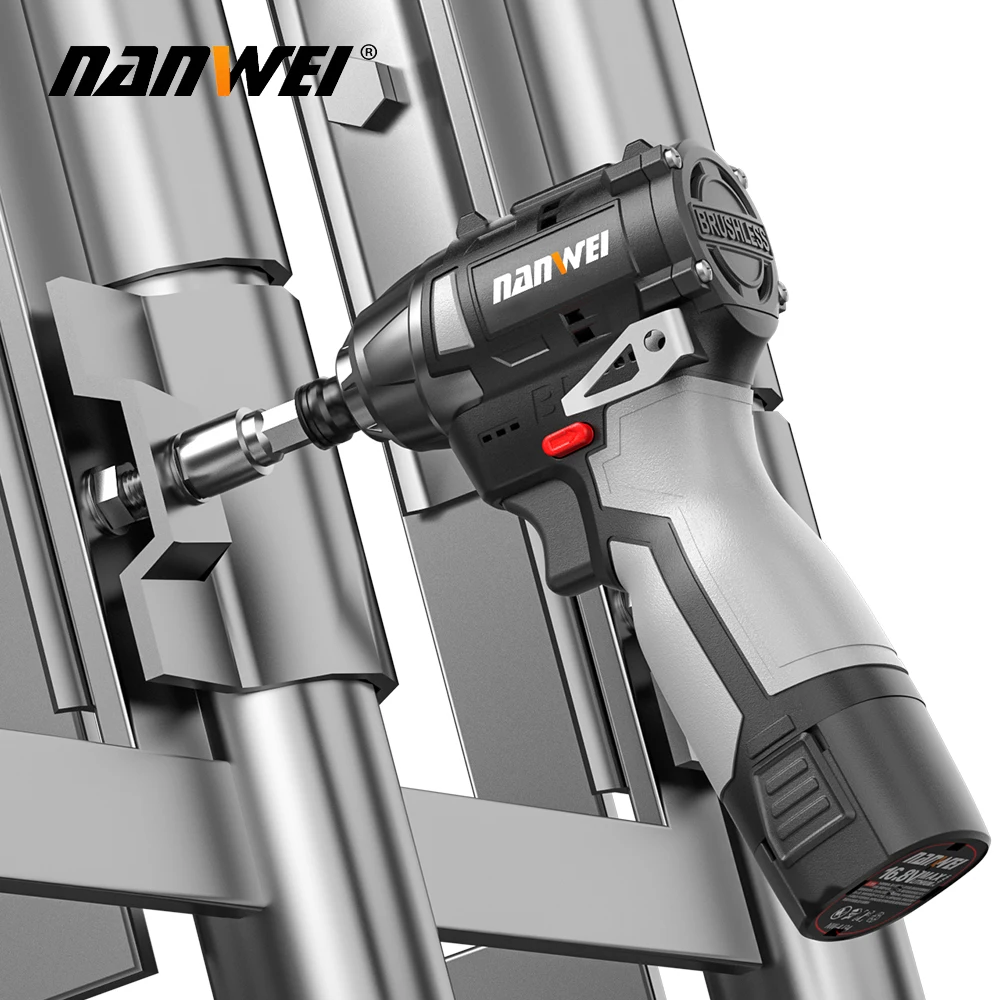 NANWEI hot-selling 2pcs 16.8v power tool combination impact drill and electric screwdriver set