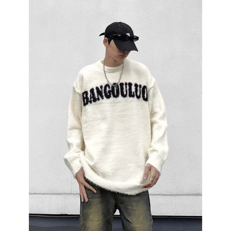 Мужской жаккардовый свитер с круглым вырезом