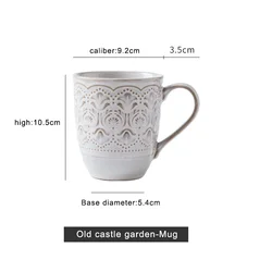 Direct selling American retro ceramic tableware embossed craftsmanship dishes and dishes personalized dishes and bowls wholesale