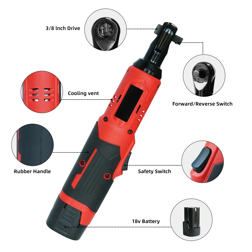 2021 Hot  Electric Battery Cordless Ratchet Wrench