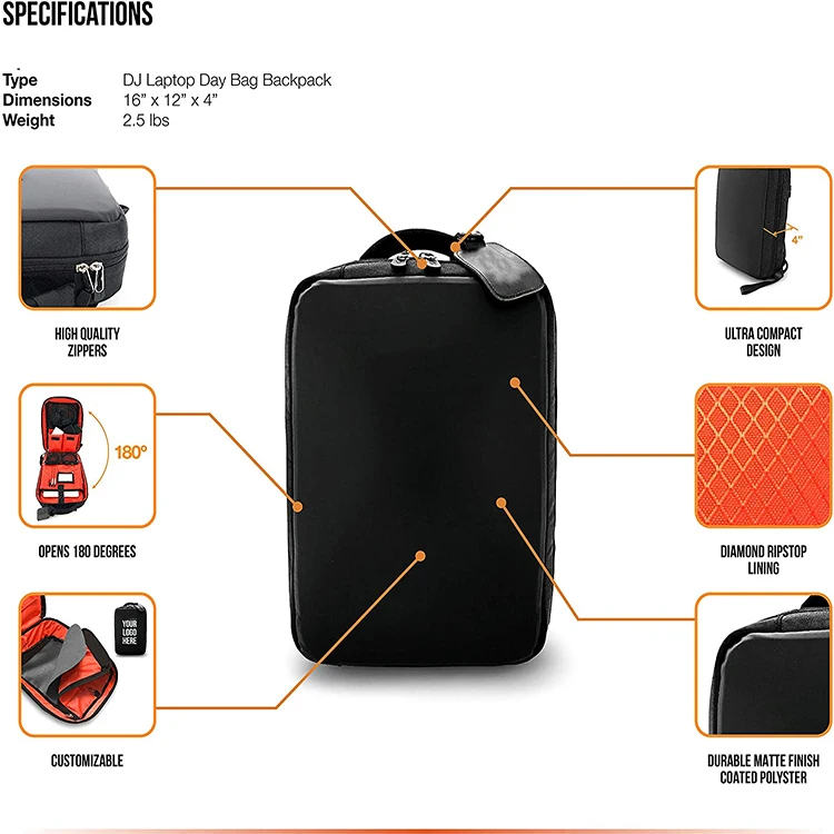 Multi-functional Black EVA Waterproof 180 Degrees Open dj Controller Bag Multi-FX Pedals Micro Keyboards