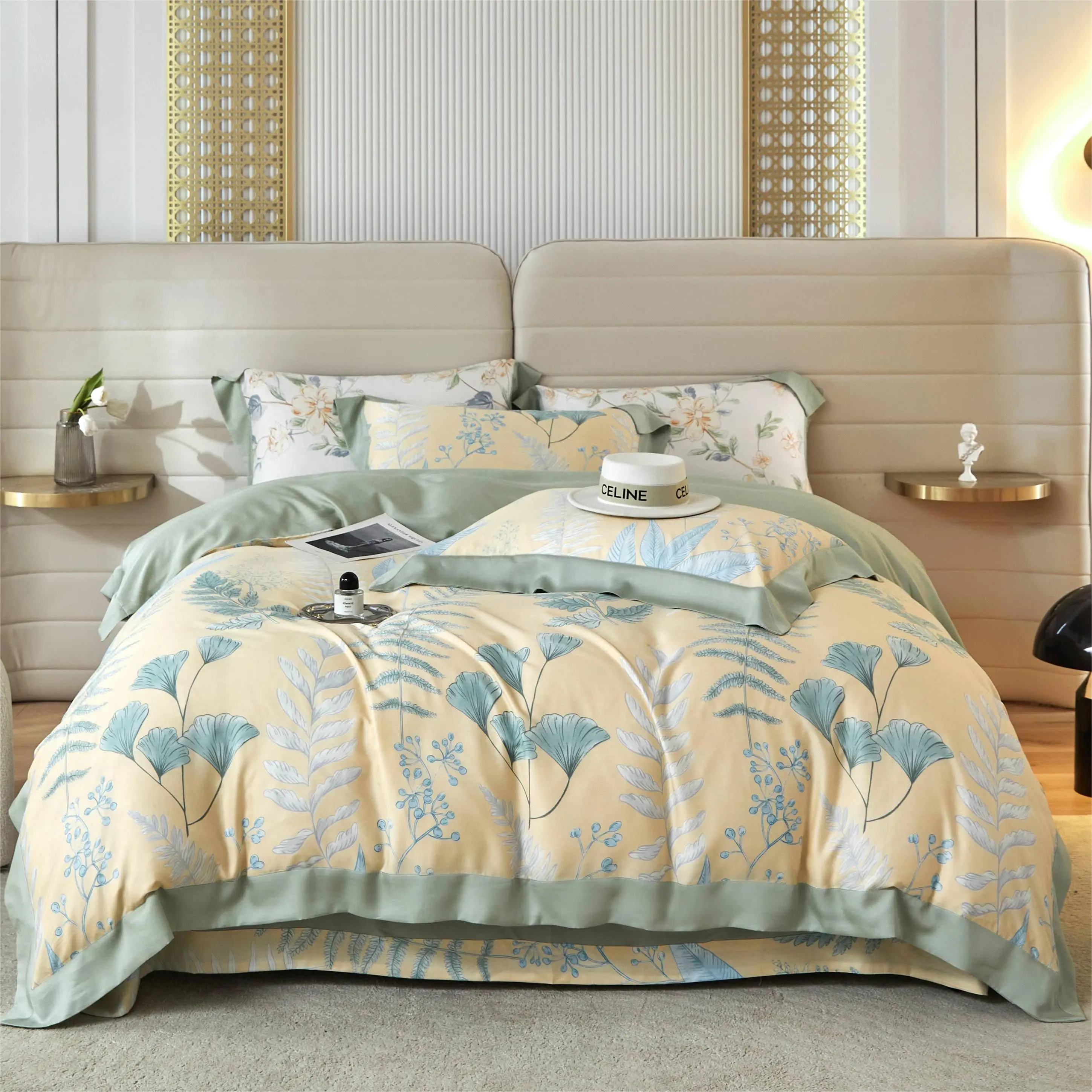 40S tencel printed fabric for bed use