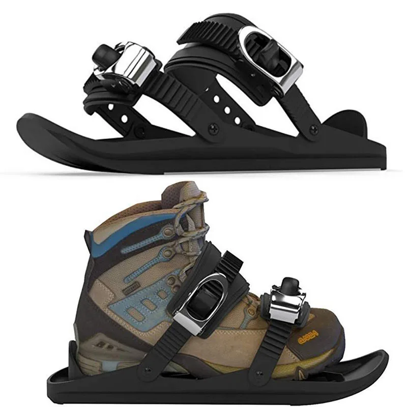 Outdoor Travel Adjustable Mini Ski Skates Durable Skiing Skate Shoes Snowboard
