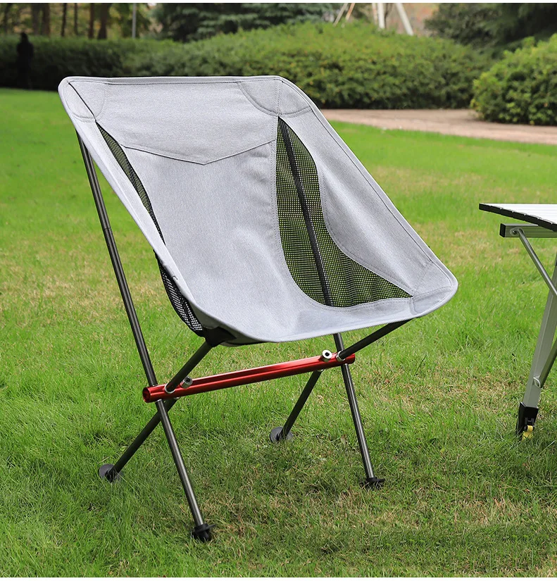 Portable Camping Chair Compact Ultralight Folding Backpacking Chairs Small Foldable Packable Lightweight Moon Chair In A Bag