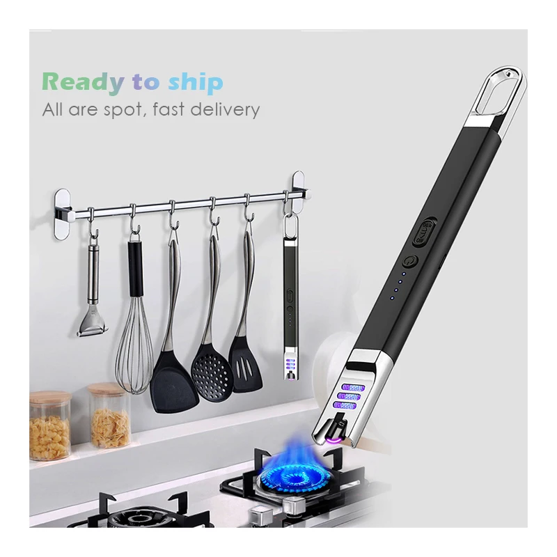 Custom logo arc bbq fashion flame less Kitchen spark usb charger electric arc lighter windproof