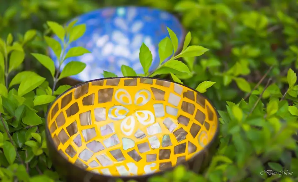 High quality seashell lacquer coconut bowl/ Mother pearl coconut bowl for decor Krystal (+84 587 176 063)