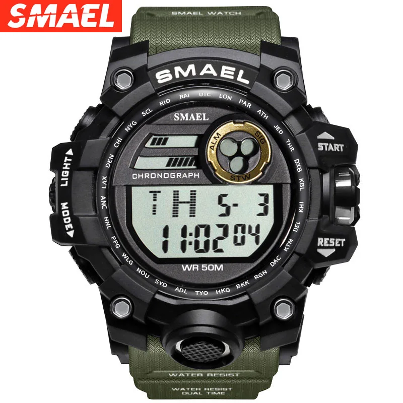 SMAEL 1545A Sport Casual Waterproof Wristwatch Fashion Digital Watch For Men