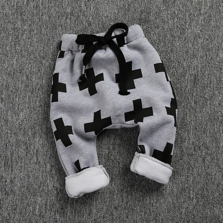 2017 New Pattern Kids Winter Warm Fleece 100% Cotton Pants For Boys