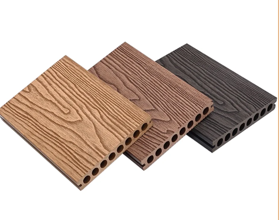 Factory outlet 3D embossed deep wood gain wood composite flooring outdoor wpc decking 2022 non-coextrusion