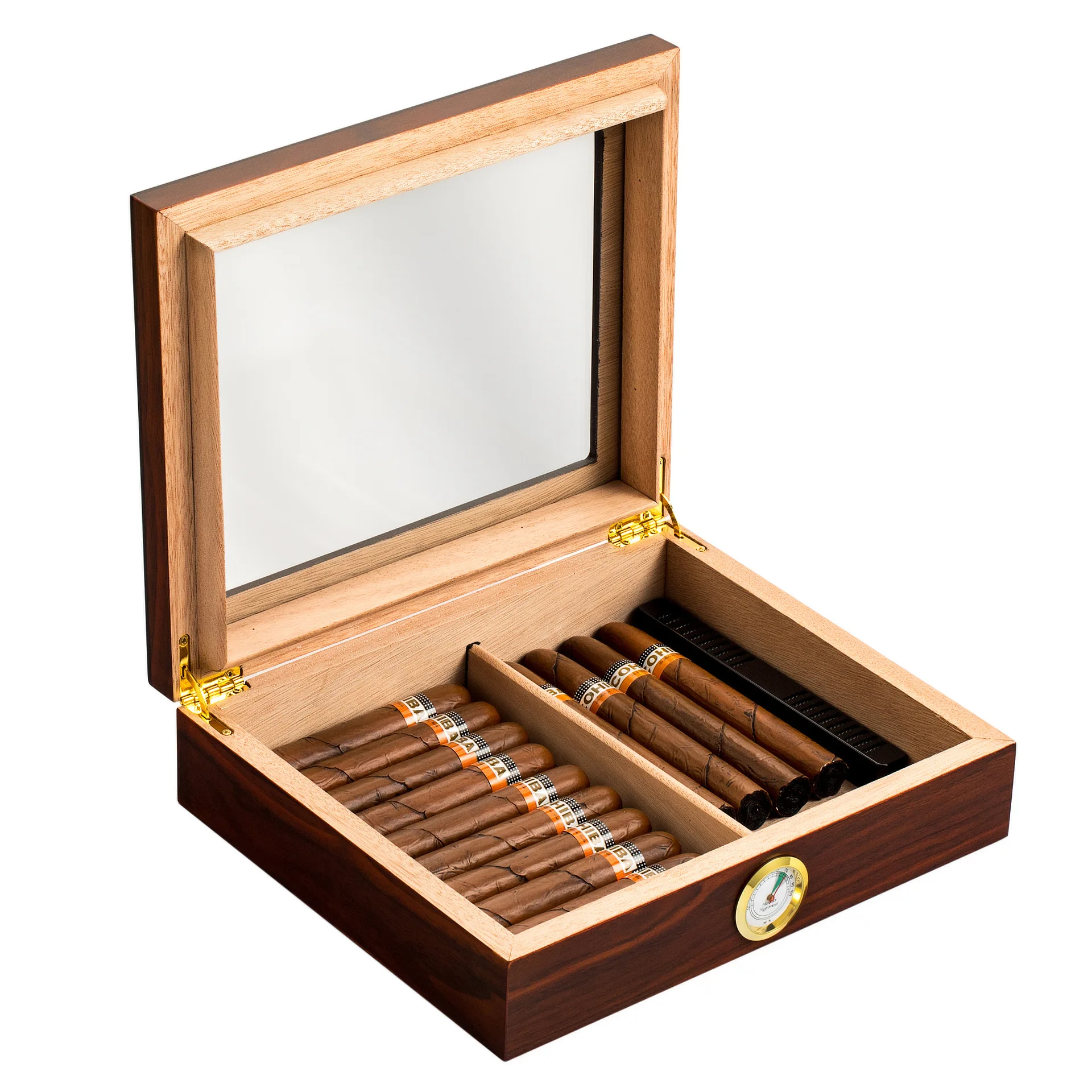 Solid Pine Wood Cigar Humidor Box Case Wooden Cigar Humidor